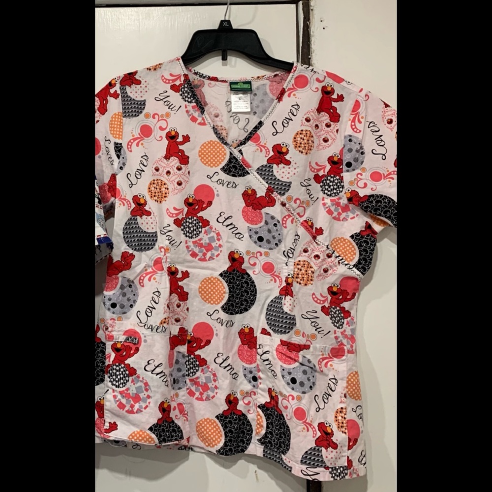 Elmo Sesame Street scrub top